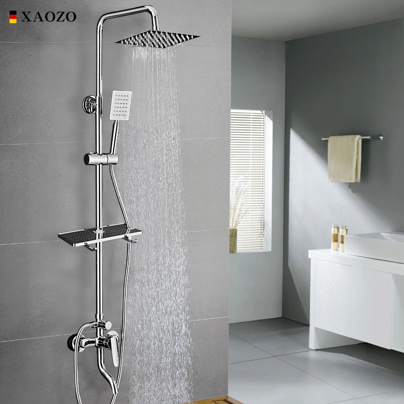 Bathroom Shower Set SPA Shower Head Bath Rotatable Mixer Hand Faucets Rainfall Chrome Showers Copper shower head shower set