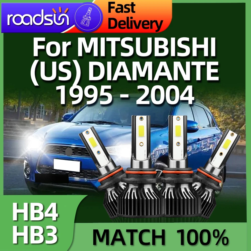 

4Pcs Led Car Headlight 150W HB3 HB4 6000K Light Bulbs For MITSUBISHI (US) DIAMANTE 1995 96 97 1998 1999 2000 2001 2002 2003 2004
