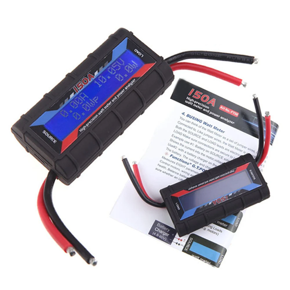 Power Current Power Analyzer 150A RC High Precision Power Analyzer Watt Meter with Backlight LCD Voltmeter Ammeter Power Meter