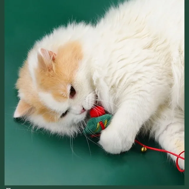 Cat Toys Cats Teasing Sticks Christmas Cute Cat Stick Santa Claus Elk Pet Toys Enjoy Yourself Soothing Cat Supplies Christmas 2