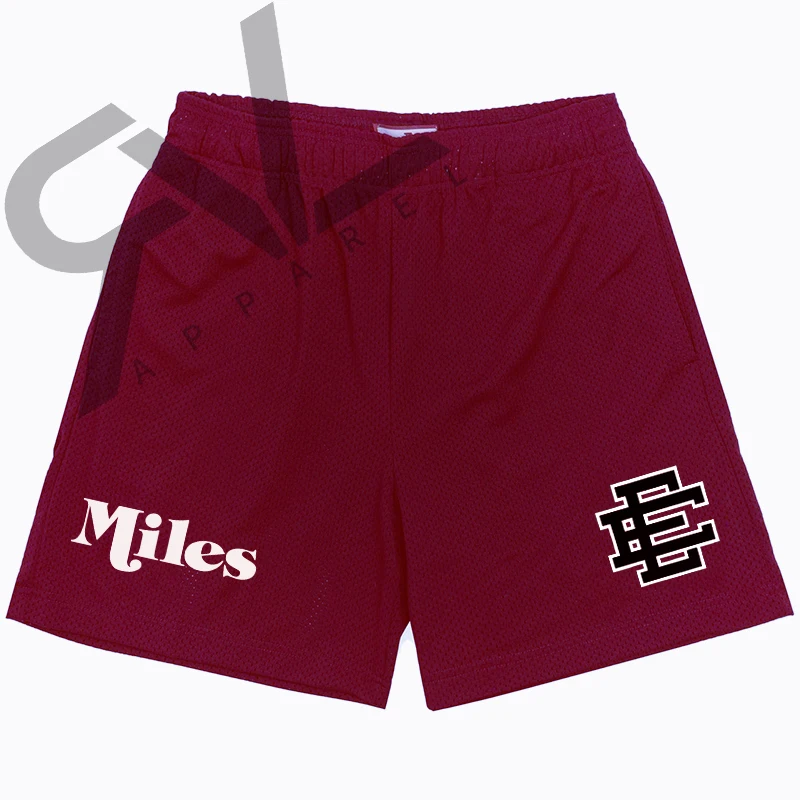 Eric Emanuel Shorts 2022 EE&Miles Men Sports Athletic Running Workout Fitness Beach Basketball Mesh Jogging Men Gym Short Pants casual shorts for men Casual Shorts