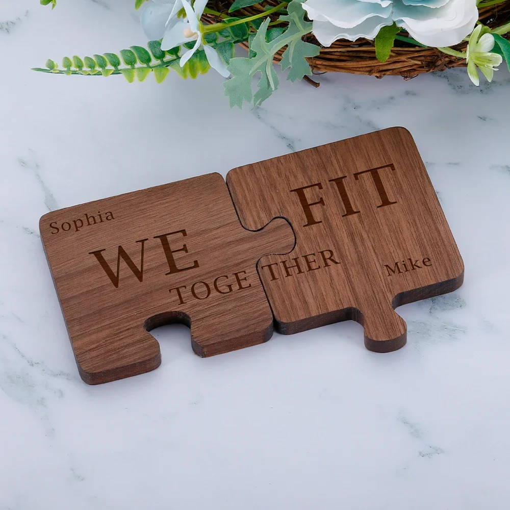 Custom Walnut Wood Coasters