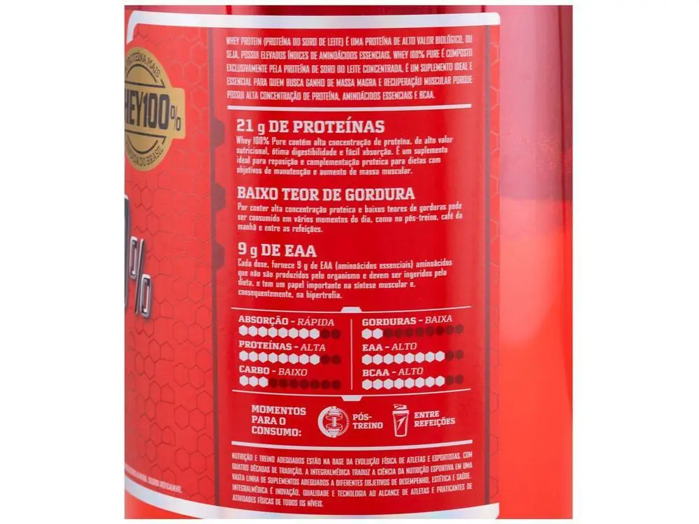 Whey Protein Concentrado Integralmédica 100% Pure 900g 4