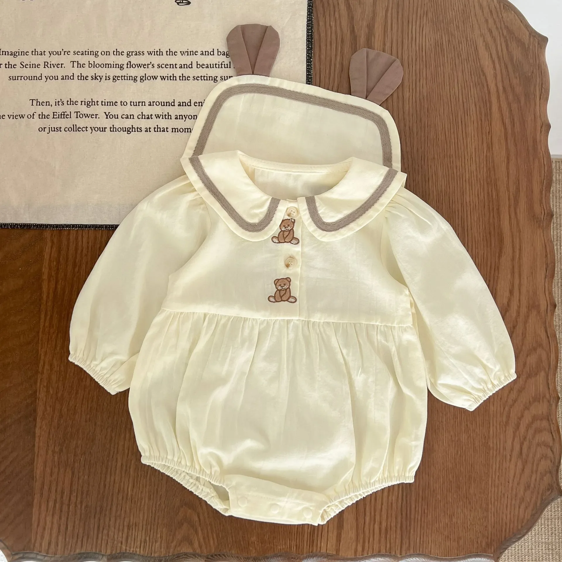 

3342A Newborn Clothes Cartoon Bear Bodysuit Ins Autumn 2023 Hot Sale Baby Bear Pack Fart Clothes Boy's One Piece Clothes