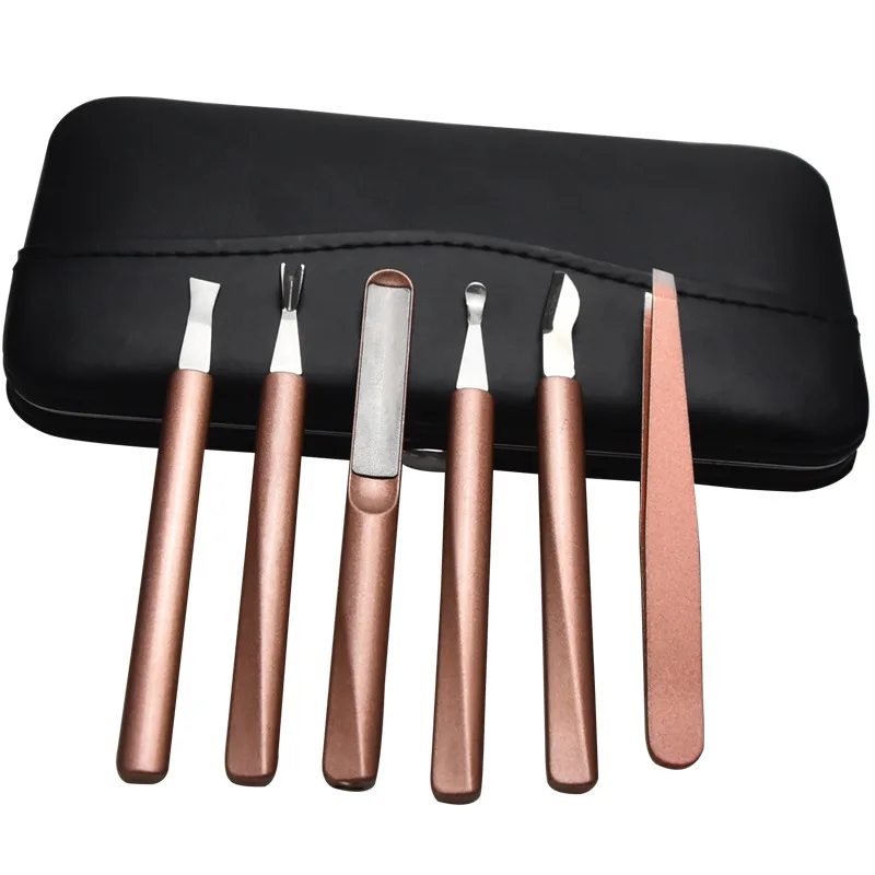 패션 매니큐어 페디큐어 세트 케이스 손톱 깎기 키트 스테인레스 스틸 여행 홈 네일 케어 도구 11pcs
