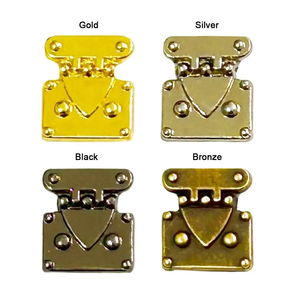 4pcs New Mini Metal Crafts Lock 4 Colors Doll Bags Parts Luggage Trunk Lock Doll Accessories