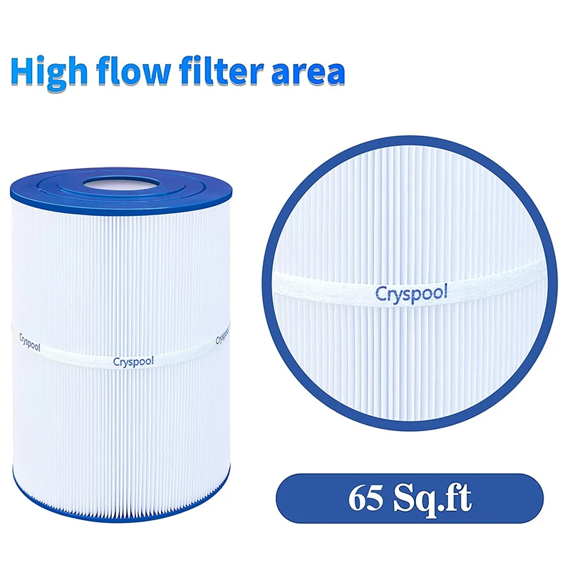 Cryspool pwk65 Compatible with Watkins 31114, Hot Spot spa Filter, C-8465, FC-3960, 71827, 71828, Watkins 65sq.ft 1 Pack spa filter