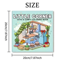 LITTLE CORNER: Coloring Book for Adults Featuring Cute Cozy Daily Activities for Relaxation (Cozy Spaces Coloring) 2
