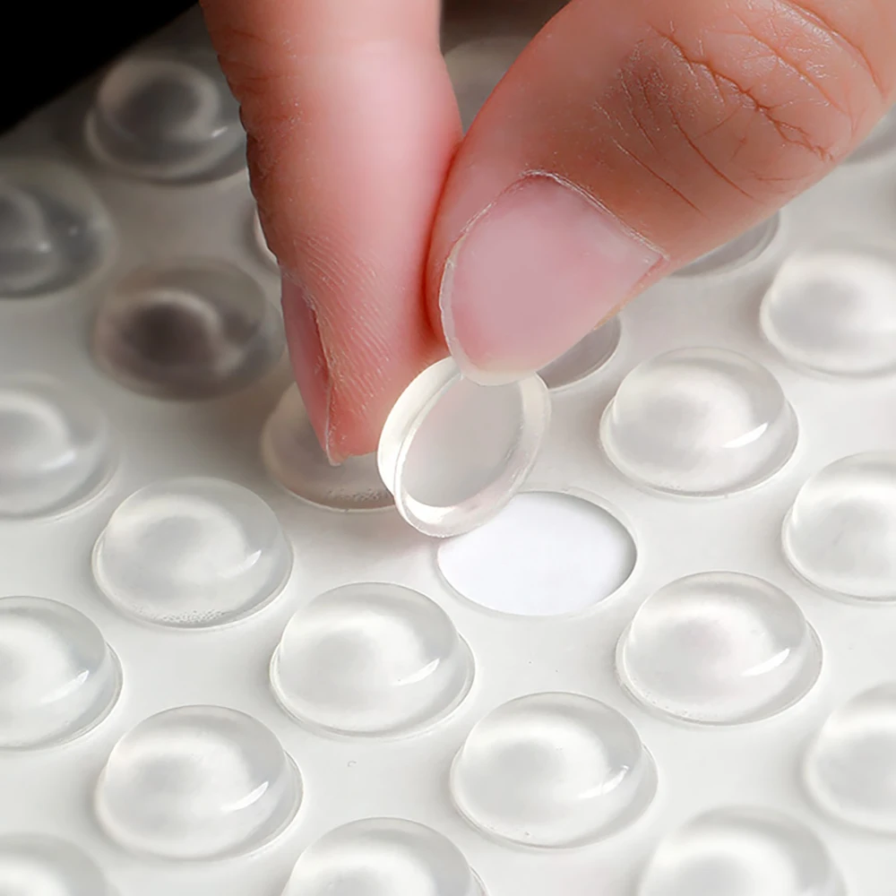 50-100pc Door Stopper Strong Self-Adhesive Silicone Furniture Pad Cabinet Bumper Mute Damper er Wall Hardware Protector Pads