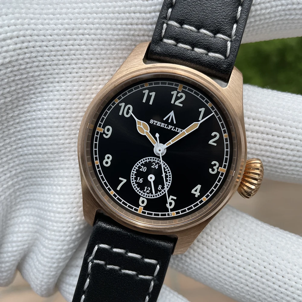 STEELFLIER Official SF746S Bronze Watches Sapphire Mirror VH60 Movement Luminous 20Bar Water Resistant Vintage Quartz Wristwatch