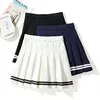 High-Waisted Skirt Elastic Pink Fairy Grunge Black Mini Pleated Skirt Woman Fashion 2022 Summer Clothes School Girl Uniform 1