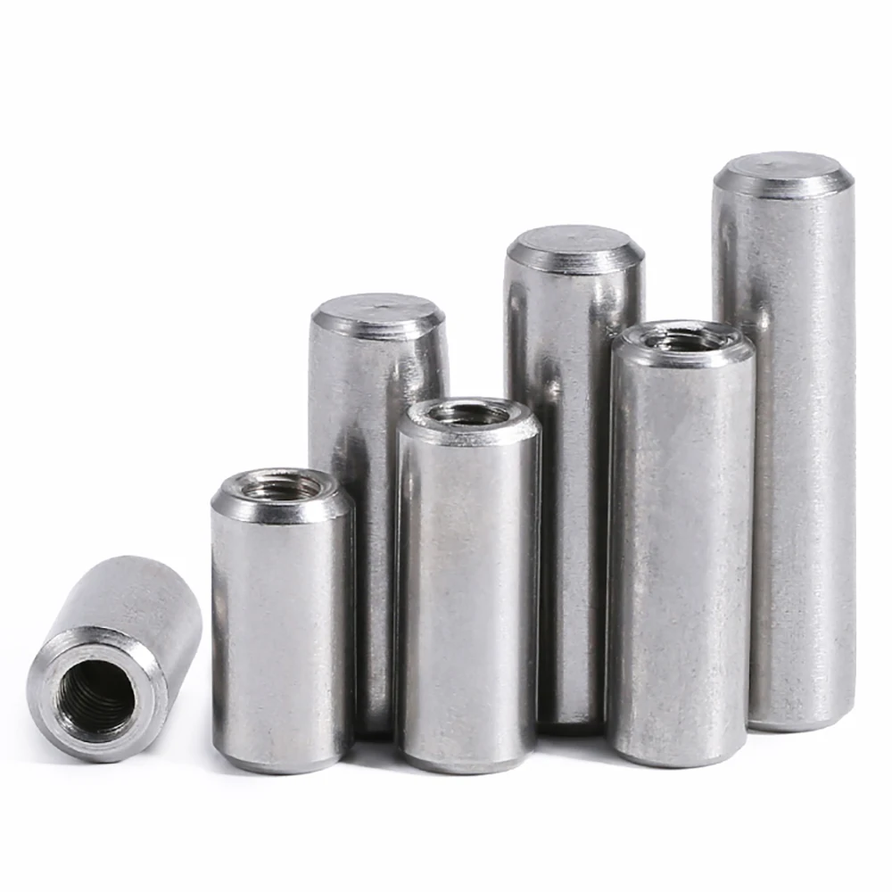 

OD 4 5 6mm 304 Stainless Steel Internal Thread Cylindrical Pin Female Thread Locating Dowel Pin Length 12-60mm