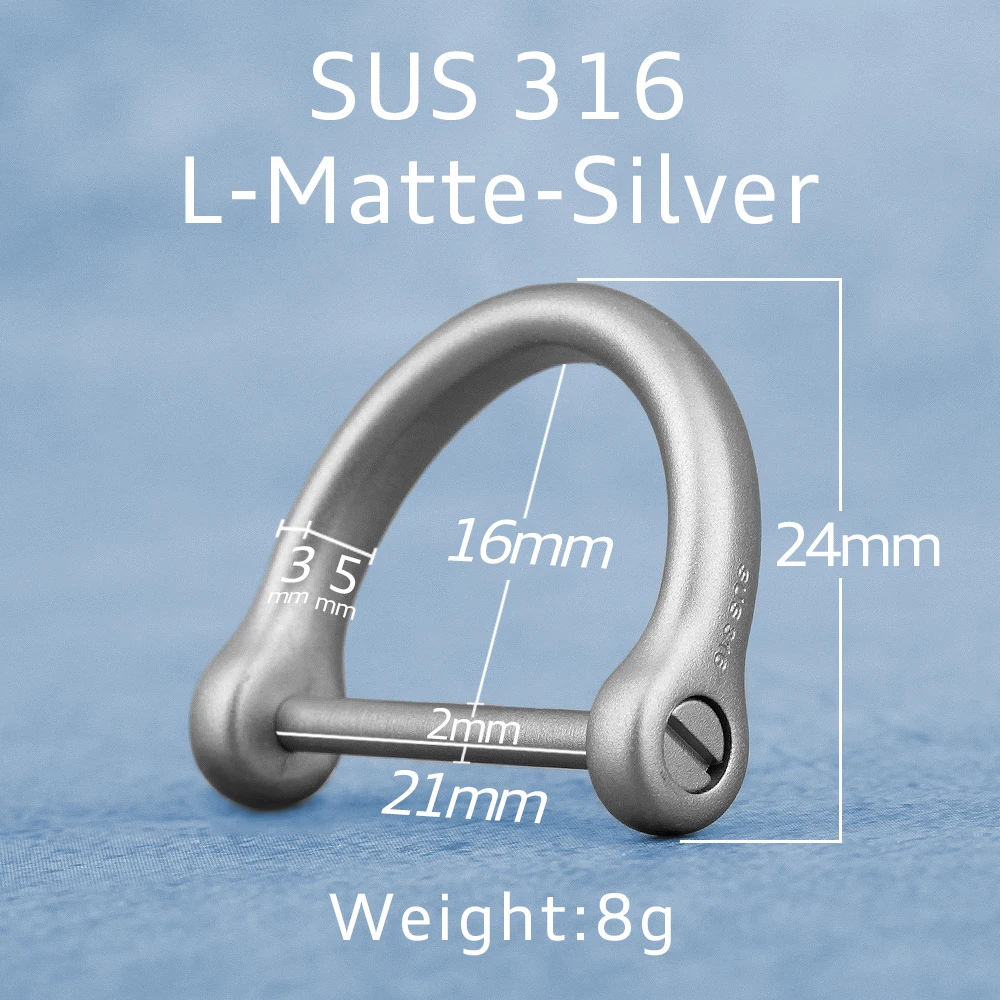Luxury Titanium Horseshoe Buckle Keychain - Lightweight Baked Color Key Ring Holder, Premium Gift