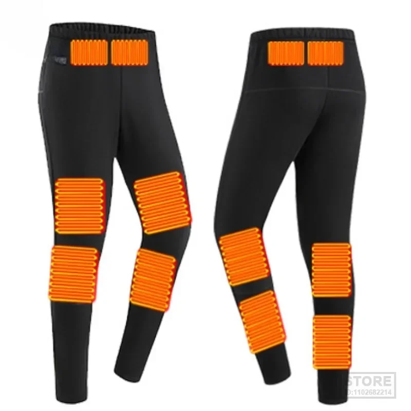 

Winter outdoor sports warm pants men women electric heating USB charging clothing plus velvet thick casual Heated