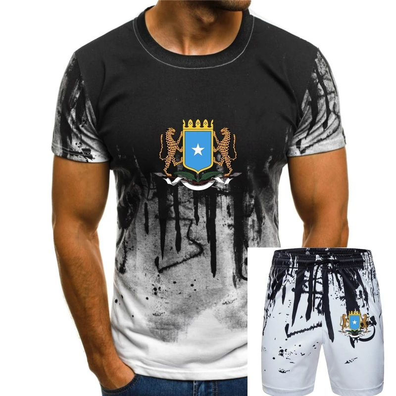 

Casual Fitness Men T Shirts Somalia Coat Of Arms T Shirt National Somali Emblem Tee