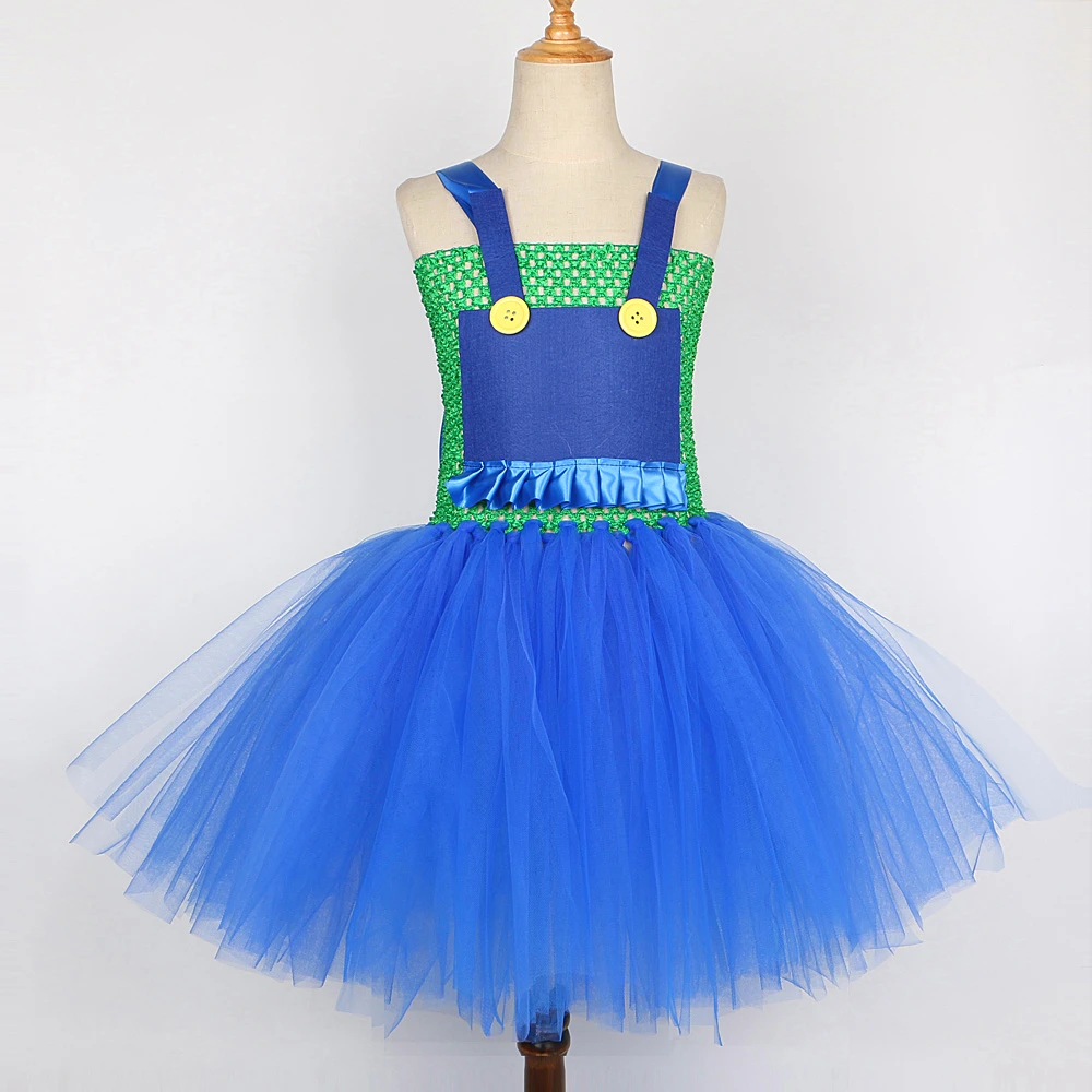 Super Bros Costumes Girls Kids Birthday Christmas Outfit Cartoon Character Tutu Dress Hat Beard Anime Game Clothes