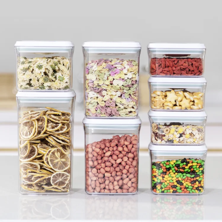 Kitchen Cereal Keeper Dry Food Storage Container Plastic Cereal Dispenser Storage Box