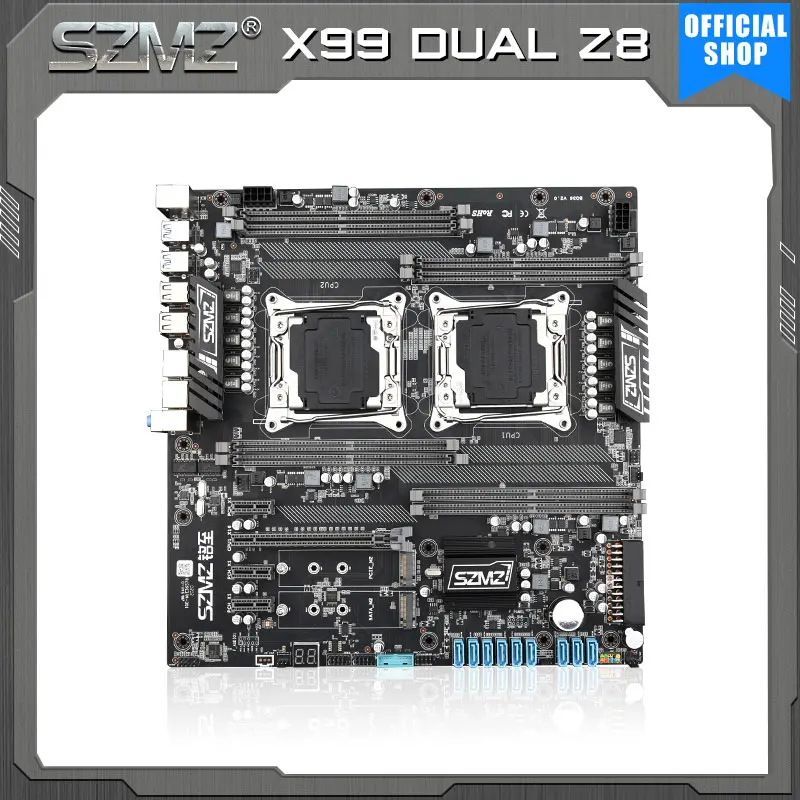 SZMZ X99 Dual CPU Motherboards Socket LGA 2011 3 motherboard support E5 2678V3,2680V3,2620V3,2650V3|Motherboards| - AliExpress