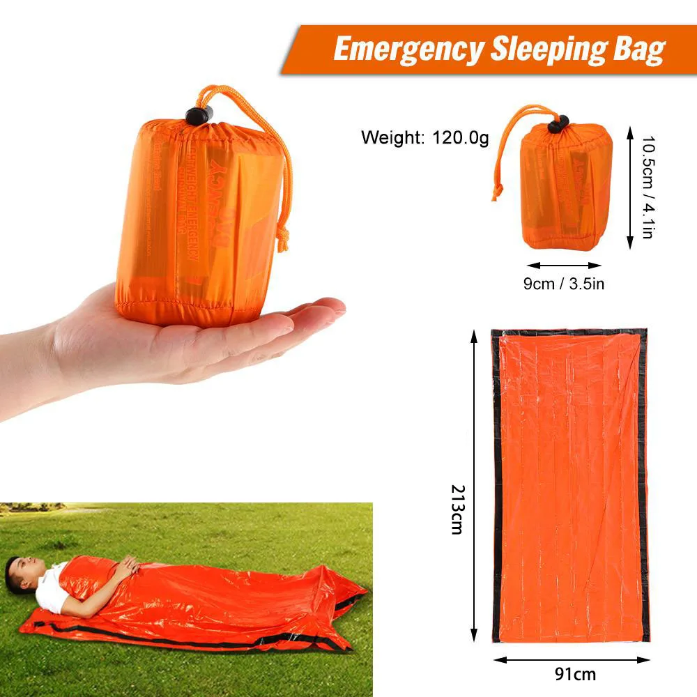 Outdoor Emergency Survival Sleeping Bag Thermal Blanket Mylar