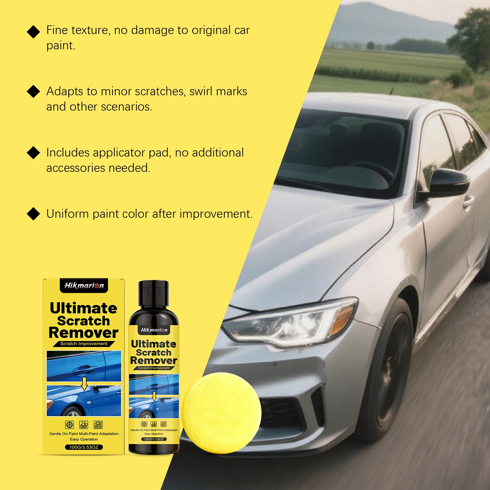 Car Scratch Care Kit - Polishing, Refinishing, and Brightening for Daily Body Paint Maintenance - 6