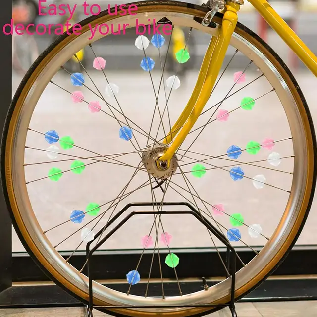 Lot de 36 pièces colorées pour rayons lumineux de vélo pour enfant,  accessoires de cyclisme, perles décoratives rondes, cœur, étoile, sécurité  - AliExpress