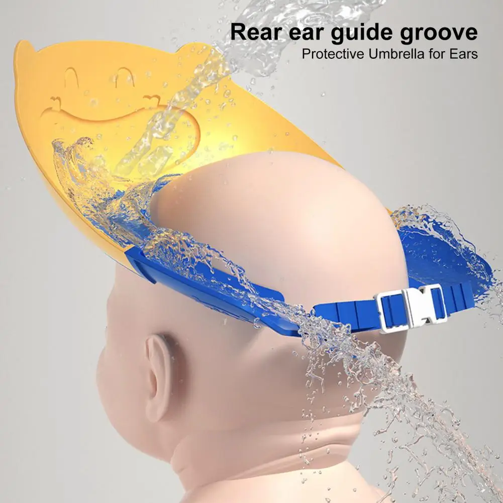 Baby Shampoo Hat Widen Adjustable Comfortable Waterproof Silicone Ear Children's Shampoo Hat Baby Products
