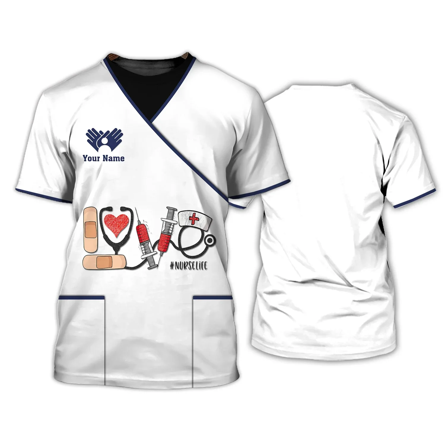 2025, Sommer-Herren-T-Shirt, Pflegewerkzeuge, personalisiertes 3D-gedrucktes Unisex-T-Shirt, Krankenschwester-Uniform, medizinische Peelings, lila T-Shirt DW186 – Detail 15