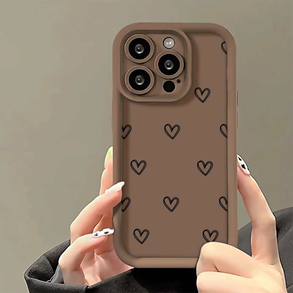 Hülle für Samsung A55 5G A57 A56 5G A54 A53 A52S A52 A73 A17 A37 A36 A35 A34 A33 A15 Hüllen Einfache Herz-Handyhülle Bumper – Detail 3