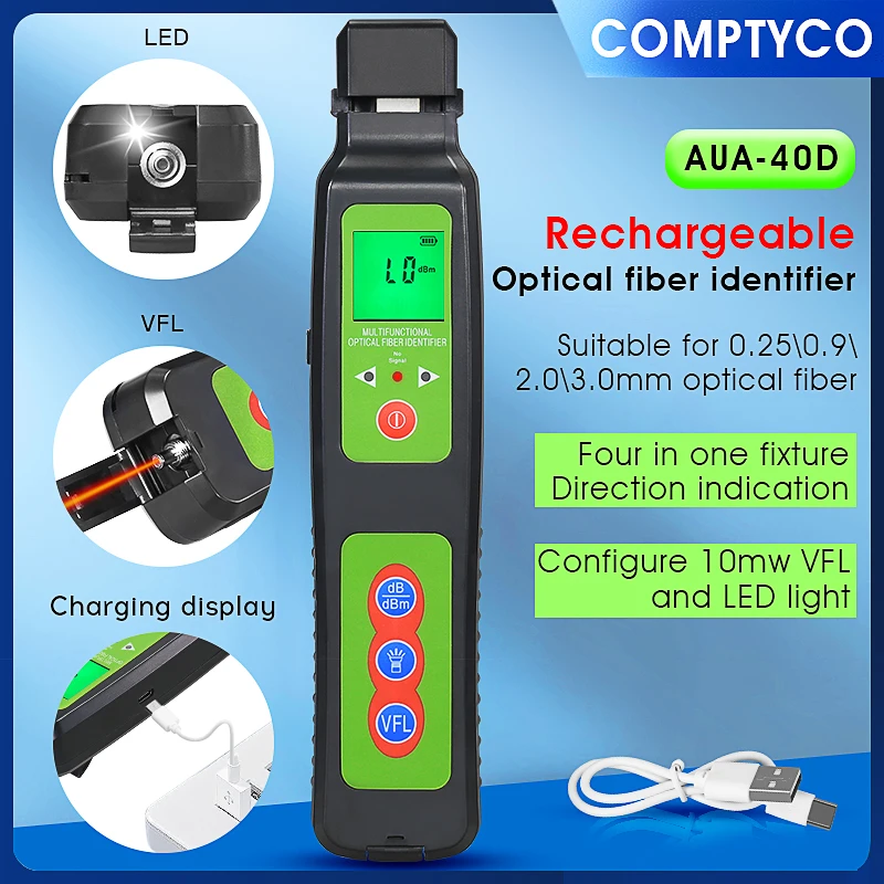 

Eden AUA-40D/40A Charging/Dry cell (optional) Fiber Optic Identifier Live with Built in 10mw Visual Fault Locator