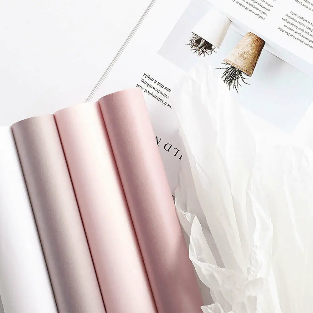 20 Sheets/Pack 70*50cm Solid Color Tissue Paper Flowers Wrapping Translucent Paper Gift Florist Pack Wedding Decor DIY Material