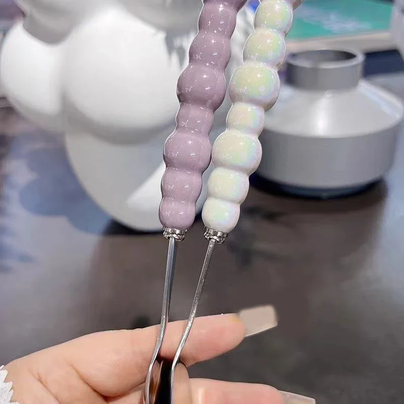 Pearl Handle Spoon Stainless Steel Stirring Spoons Party Cutlery Gadgets Ice Cream Cake Dessert Spoon Bar Kitchen Access 1PCS stainless steel spoon