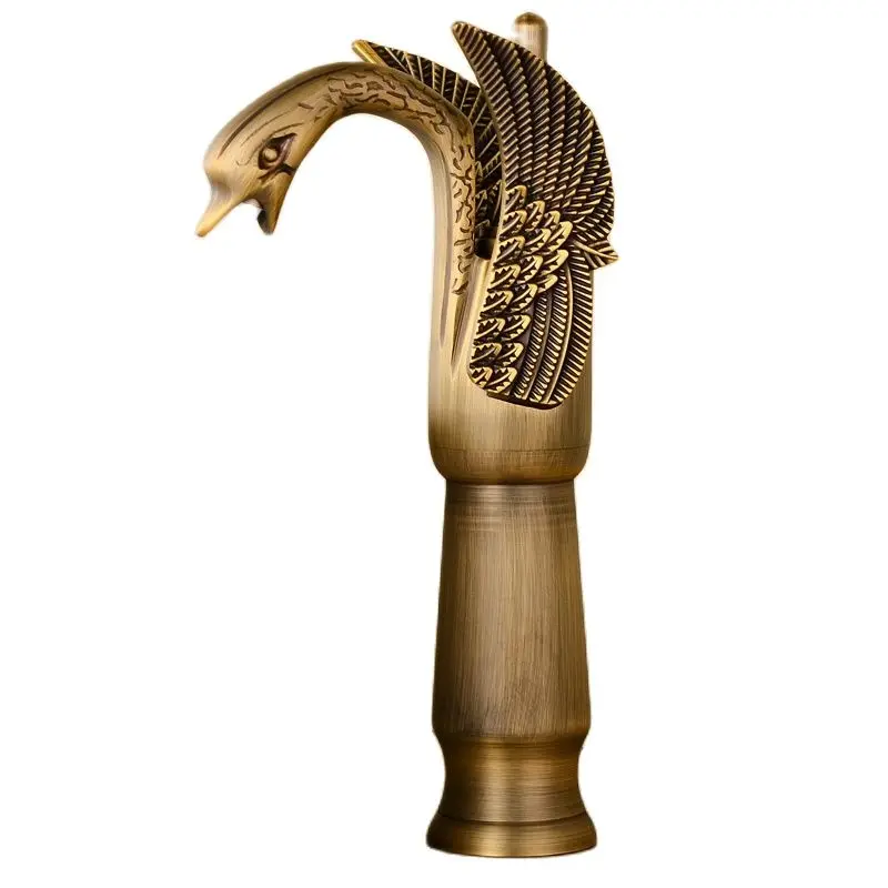 

Bathroom Accessories Bathroom Sink Faucet Black Basin Faucet Copper Hot and Cold Single Hole Mixer Retro Brushed Faucet