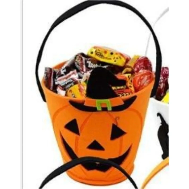 Candy Bag Felt Cloth Candy Bag Skull Bat Tote Pumpkin Bag Halloween Candy Gift Storage Supplies Halloween Suppliers 사탕 주머니