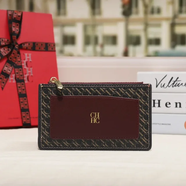 CH Women's Wallet Multi-Use Compact Fashion Money Clip Multiple Colors Elegant Convenient Boxes Simple Color Women's Card Bag 4