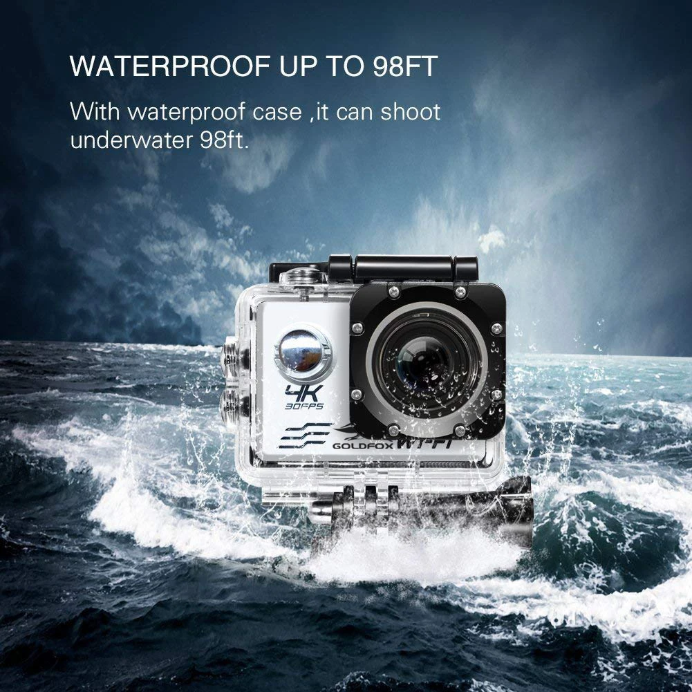 4K Wifi Sports Camera Ultra HD Mini Outdoor 30m Waterproof Can Wear With Camera Helmet Video Go Sport Pro Diving Sports Camera