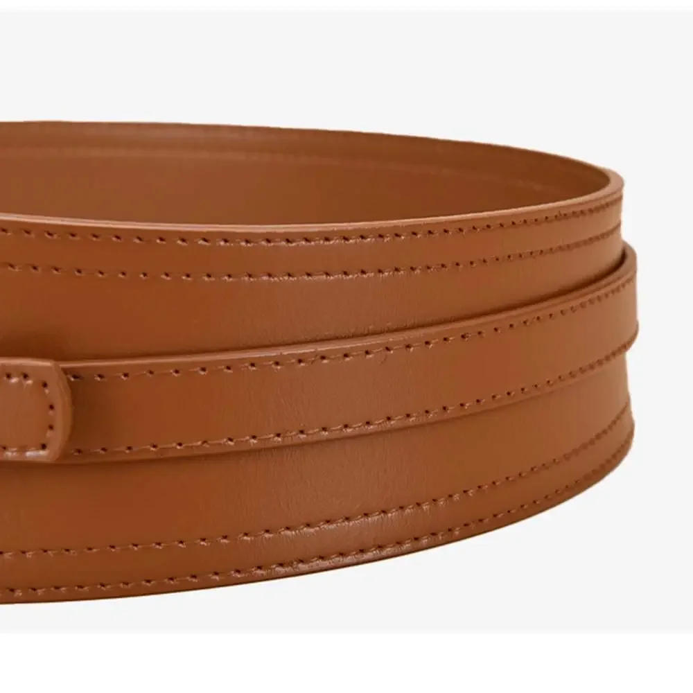 Pu Leder Abnehmen Körper Bund Korsett Breite Gürtel Für Frauen Elastische Taille Gürtel Strap Gürtel Bownot Kleid Mantel Zubehör – Detail 10