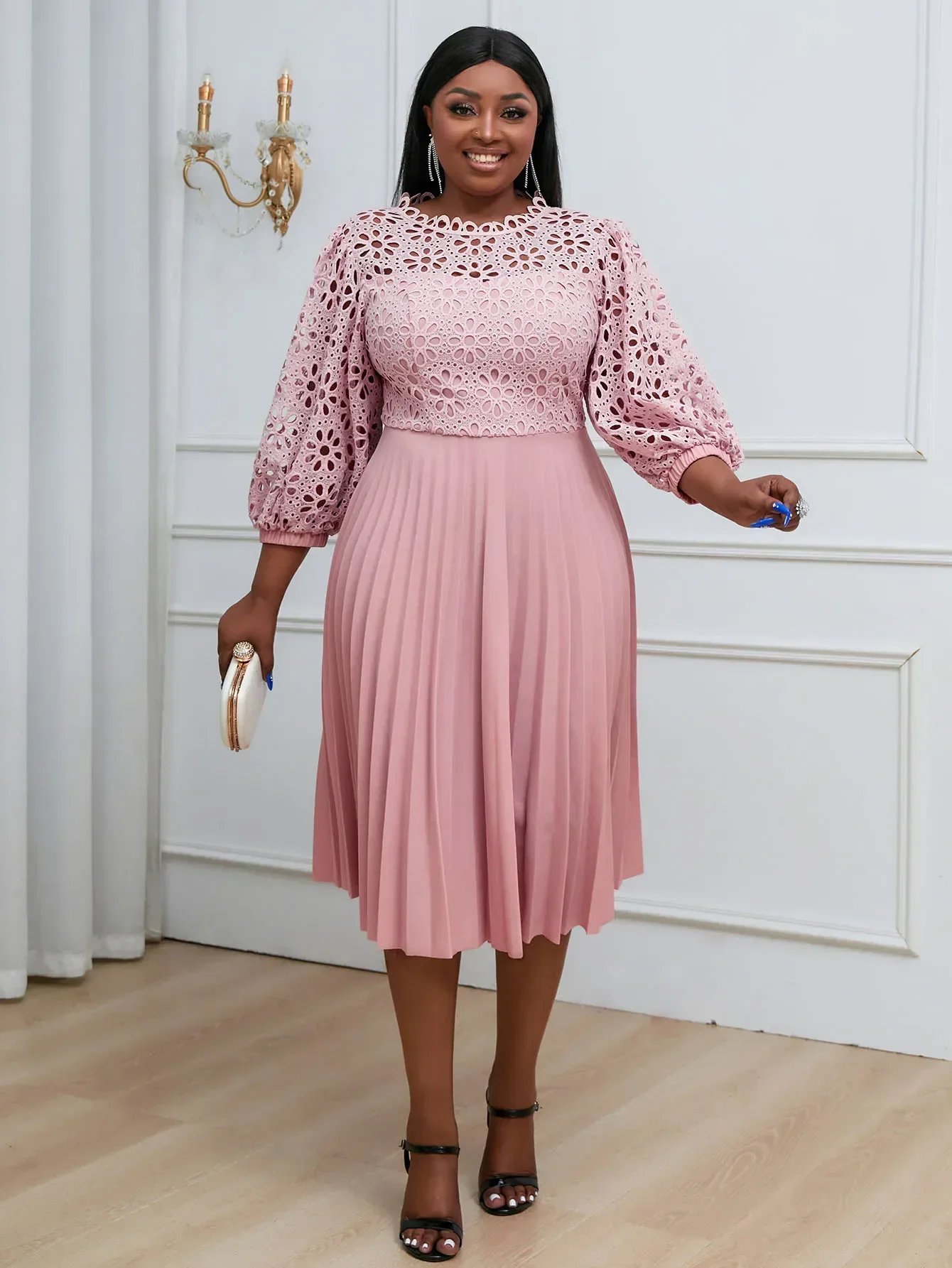 Vestido Rose Vestidos Para MÃ£e De Debutante Plus Size Festa Plus