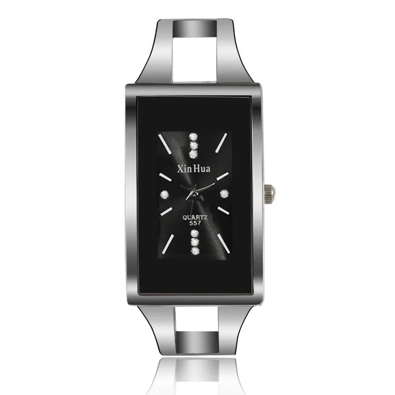 Women Bracelet Watch Exquisite Quartz Wristwatch Crystal Fashion Silver Elegant Clock Stainless Steel Mujer Bangle Relojes - 4