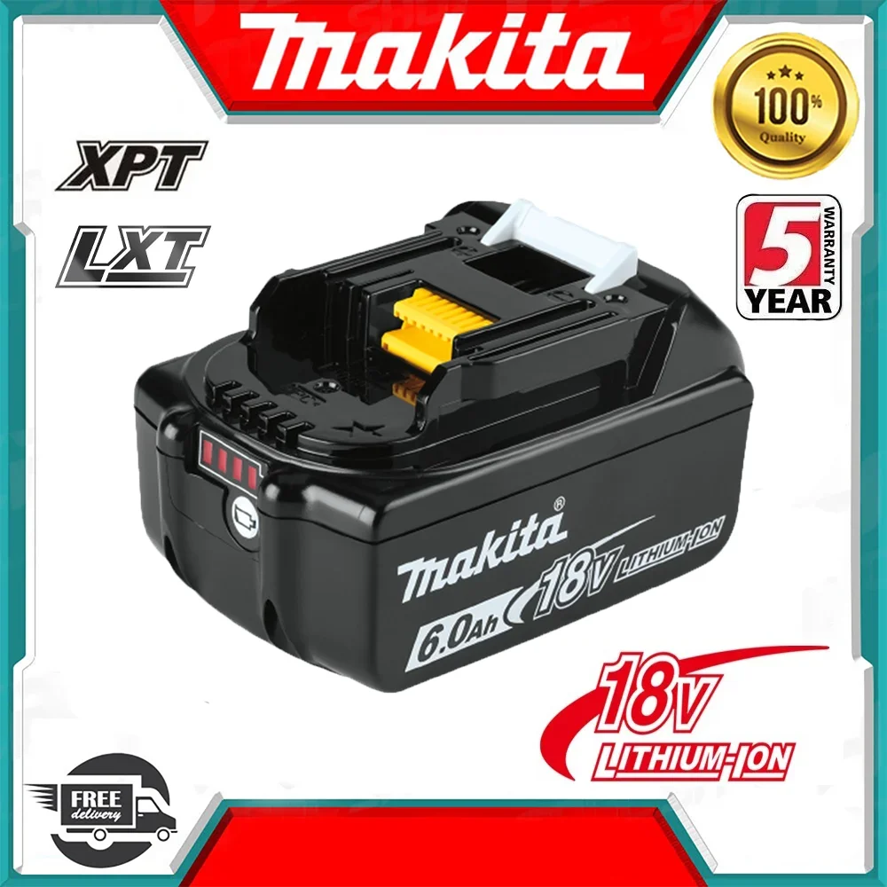 

Makita Original Lithium ion Rechargeable Battery 18V 6000mAh 18v 6.0Ah drill Replacement Battery BL1860 BL1830 BL1850 BL1860B