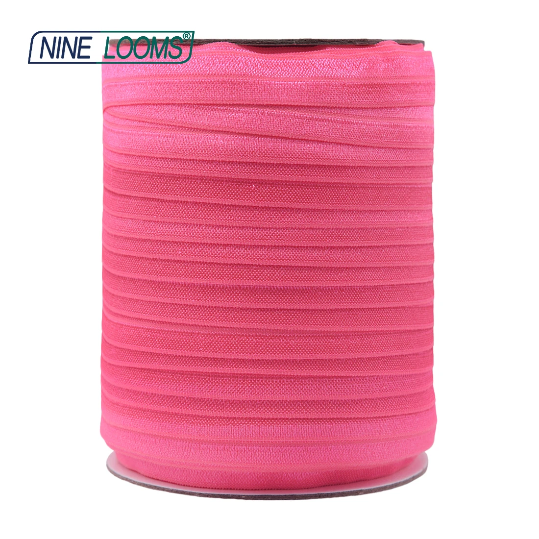Neun Webstühle neon glänzende Falte über Gummibänder für 5/8 "15mm Spandex Gurtband Haar gummi Stirnband Näh besatz 50 Meter von Spule – Detail 6