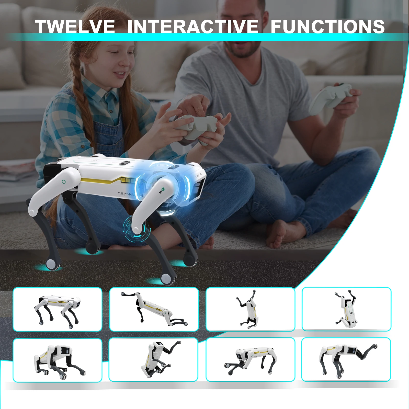 Intelligent AI RC Robot Dog Voice Dialogue APP Remote Control Programming Singing Dancing Machine Dog Kids Toys - Image 2