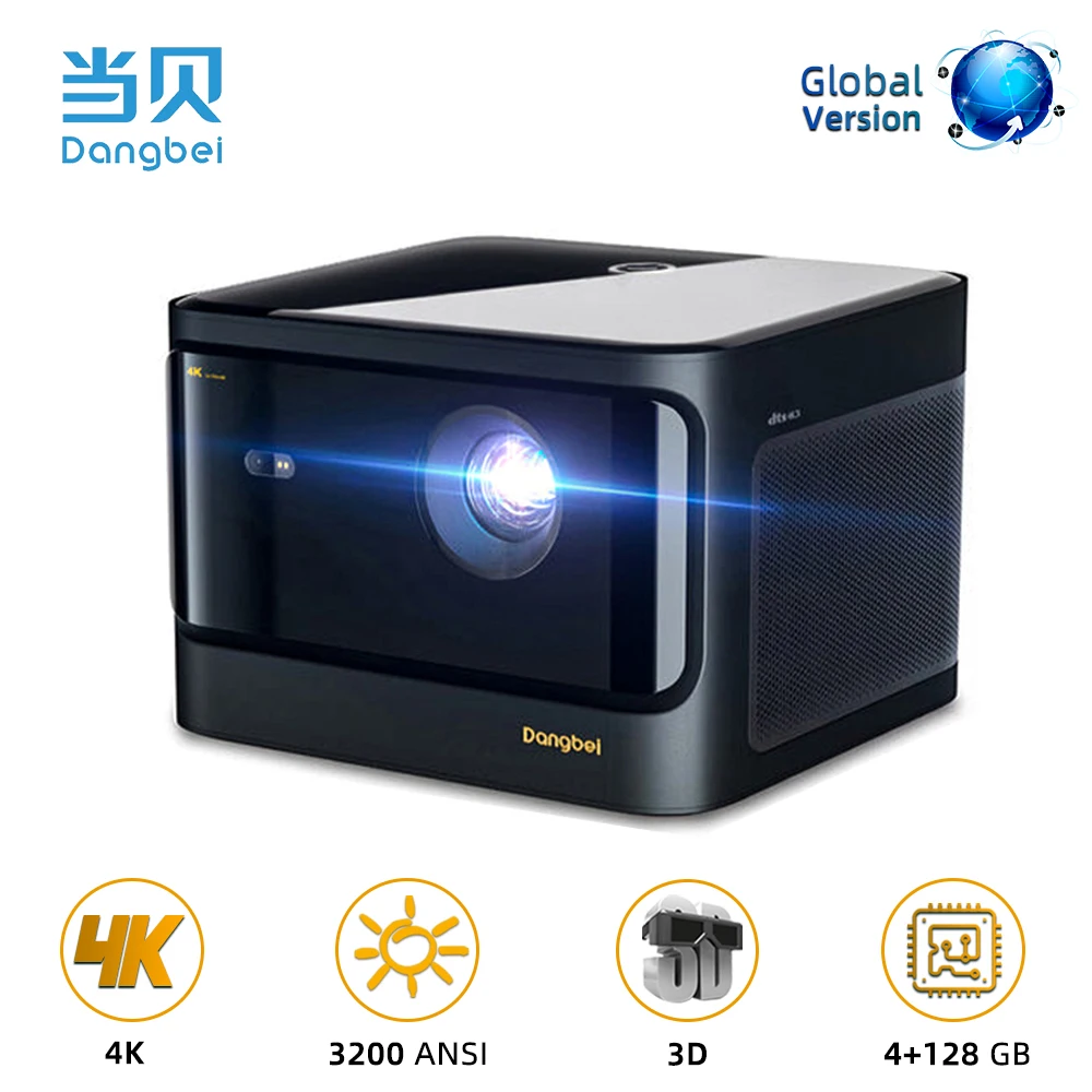 Dangbei Mars Pro Laser Projector 4k 3200 ANSI Lumens DLP Smart Tv Projector  for home with Android 4GB+128G HDR10+ Home Theater