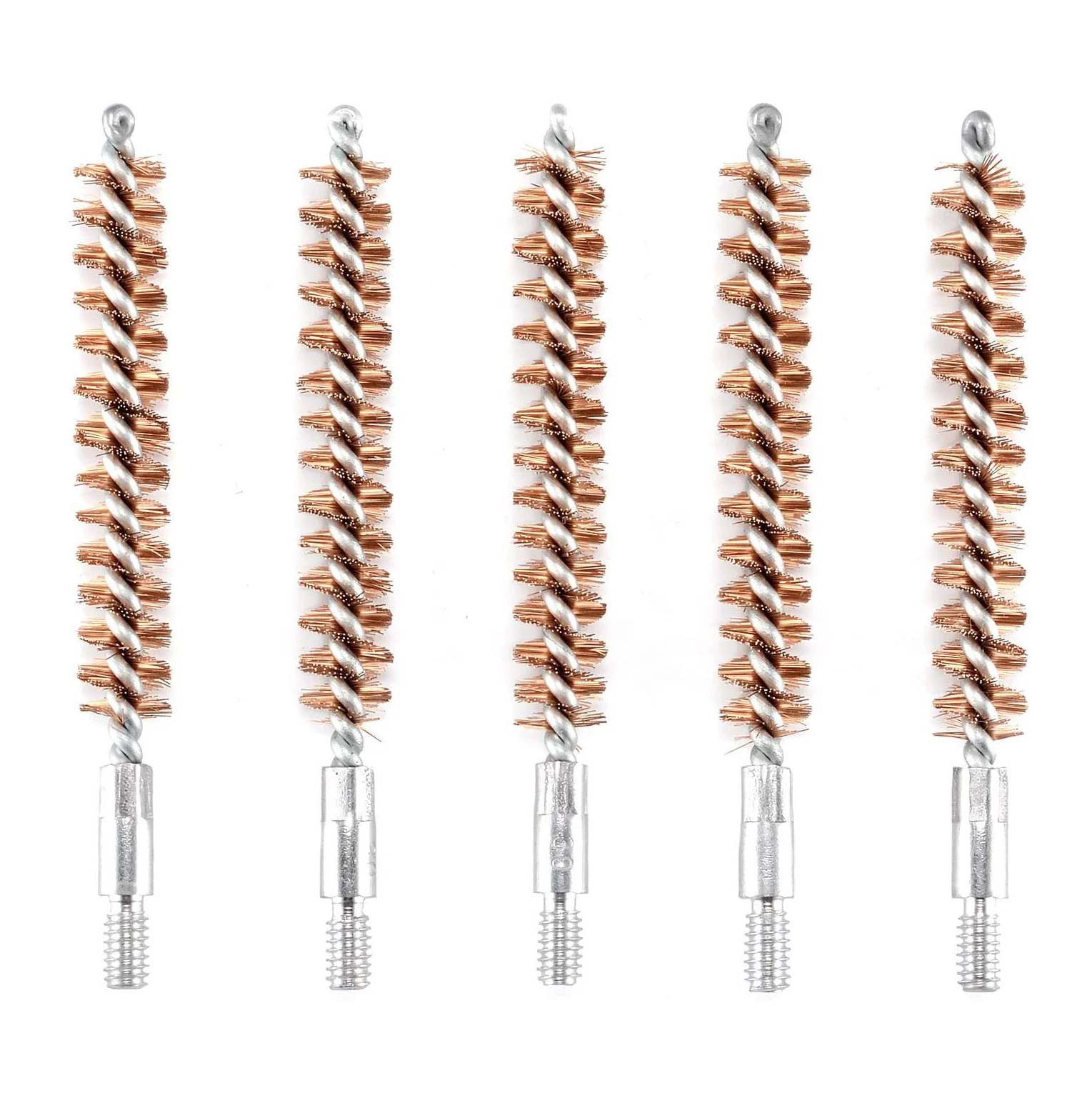 5Pcs/Set Gun Cleaning Brush Head Kit 9mm .30 7.62mm .22 5.56mm .40 .45 12GA 20GA Rifle Pistol Shotgun Hunting Gun Cleaning Kit