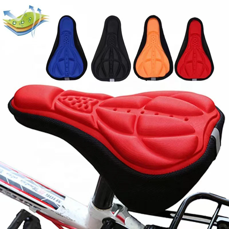 Mountain Bike 3D Saddle Cover Thick Breathable Super Soft Bicycle Seat Cushion Silicone Sponge Gel Bike Seat Bicycle Accessories bicycle saddle cover bicycle seat cover bicycle seat cushion