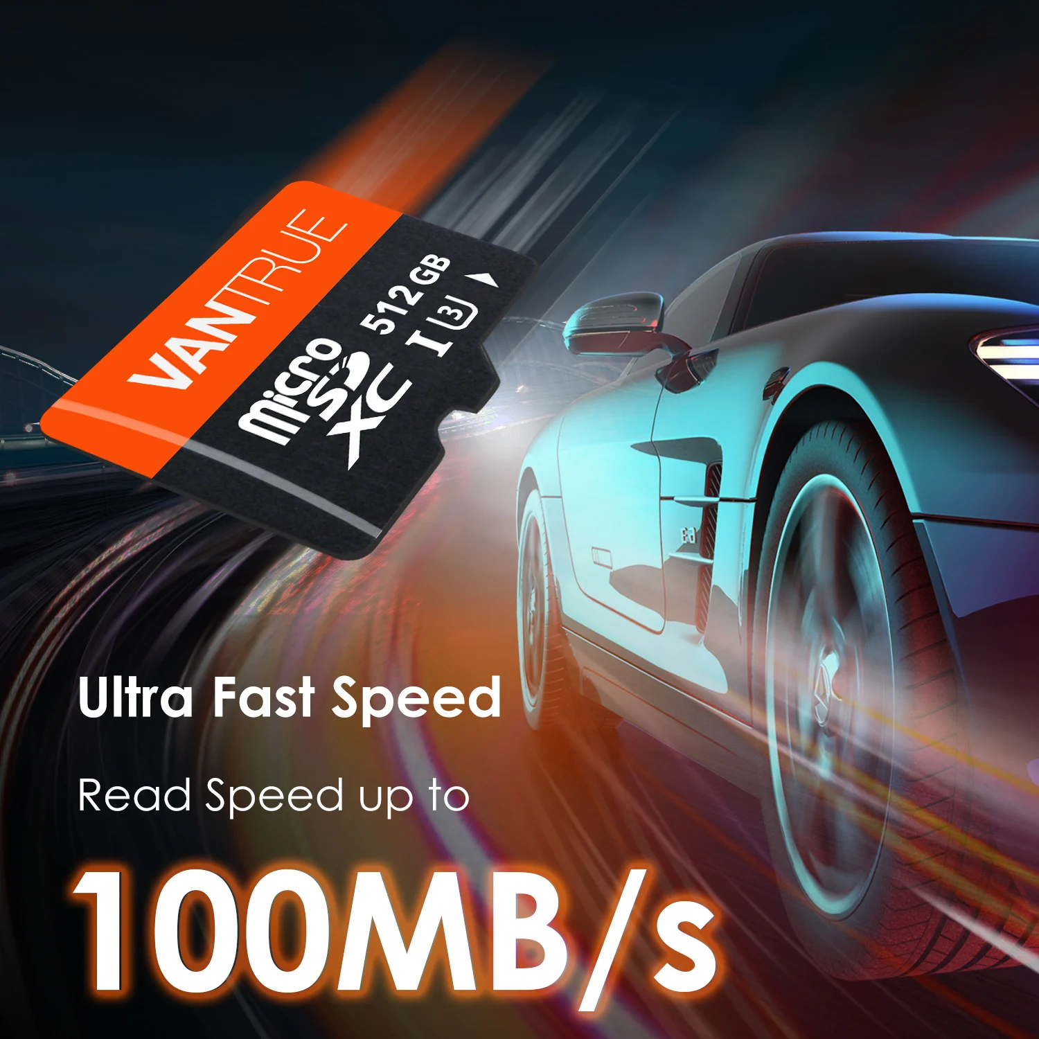 Vantrue- ķ GPS ̼, 512G 256G 128G 64G TF SD ī  U3 V30 Ŭ 10 4K UHD   