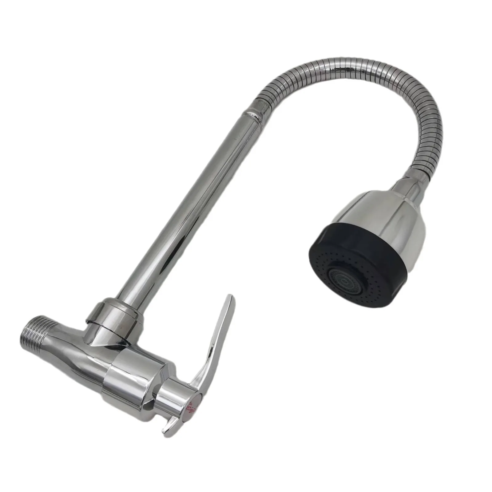Wall mounted faucet kitchen single cold universal vegetable basin stainless steel sink balcony wall mounted faucet