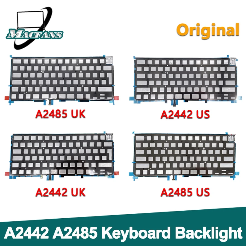 Laptop A2442 A2485 Tastiera Retroilluminazione Layout Retroilluminato Uk Us Per Macbook Pro Retina 14 "16" A2485 A2442 Pasta Retroilluminazione 2021 A
