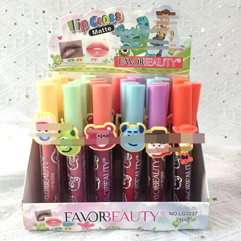 FAVORBEAUTYStrawberryMatteLipglossset24DisplayLonglasting