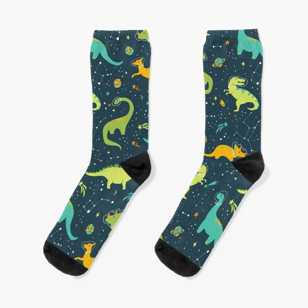 Dinosaur Space Adventure Socks ankle Heating sock Socks For Girls Men's dinosaur race car track toys create dinosaur world race 3 cars flexible tracks playset for 3 4 5 6 7 8year old boys and girls