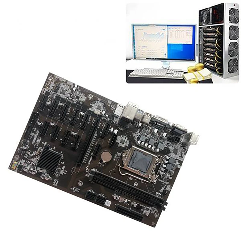 latest motherboard for pc B250 BTC Mining Motherboard With Installation Tool 12 PCIE To USB3.0 Graphics Card Slot LGA1151 Supports DDR4 DIMM RAM mother board of computer